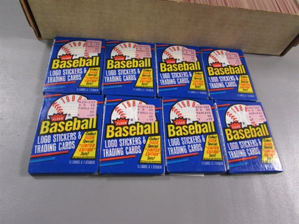 2 BOXES OF BASEBALL CARDS - SOME UNOPENED PACKS INCLUDED