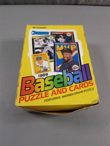 1989 DONRUSS BASEBALL PUZZLE & CARDS - 36 UNOPENED PACKS