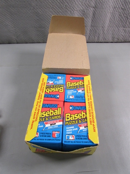 1989 DONRUSS BASEBALL PUZZLE & CARDS - 36 UNOPENED PACKS