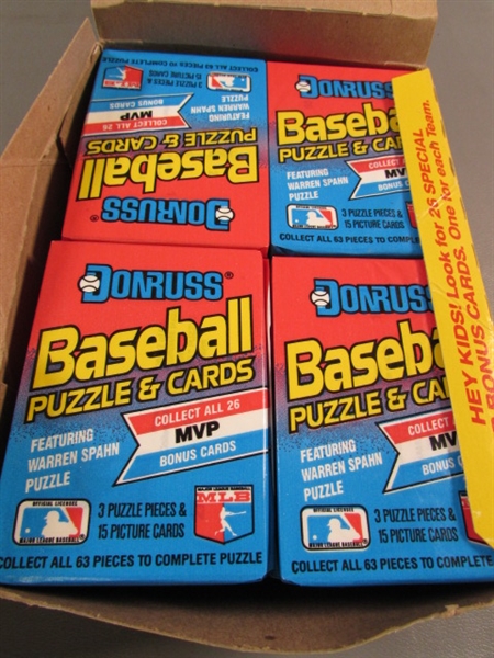 1989 DONRUSS BASEBALL PUZZLE & CARDS - 36 UNOPENED PACKS