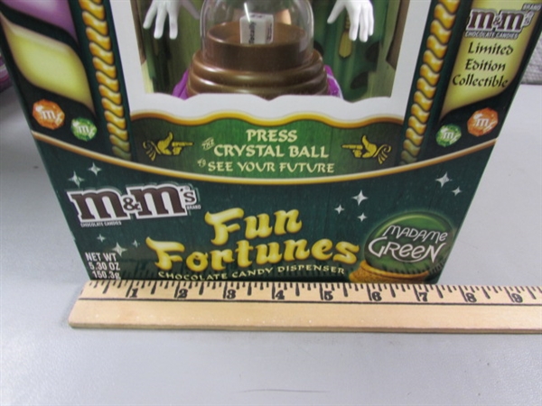 NEW MADAME GREEN, FUN FORTUNES M&M CANDY DISPENSER