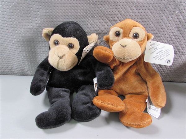 LARGE COLLECTION OF LEOSCO SMALL PLUSH ANIMALS (BEANIE BABY STYLE) - ALL ARE NEW WITH TAGS