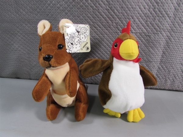 LARGE COLLECTION OF LEOSCO SMALL PLUSH ANIMALS (BEANIE BABY STYLE) - ALL ARE NEW WITH TAGS