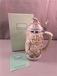 VINTAGE 1990 AVON BEER STEIN "TRIBUTE TO THE AMERICAN ARMED FORCES"