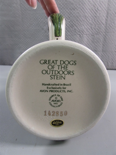 VINTAGE 1985 AVON BEER STEIN GREAT DOGS OF THE OUTDOORS