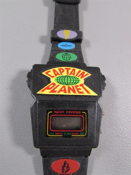 CAPTAIN PLANET, MICKEY BUBBLE WATCH & HOPALONG CASSIDY WRISTWATCHES