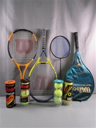 LIKE NEW WILSON TENNIS RACKETS & MORE