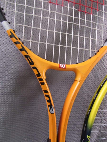 LIKE NEW WILSON TENNIS RACKETS & MORE