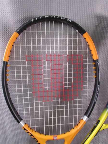 LIKE NEW WILSON TENNIS RACKETS & MORE