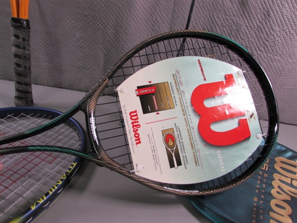 LIKE NEW WILSON TENNIS RACKETS & MORE