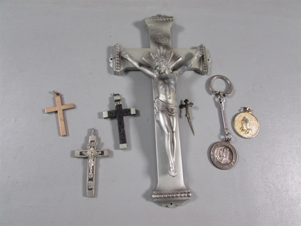 ASSORTED CROSSES - PENDANTS, WALL HANGING, KEYCHAIN & MORE