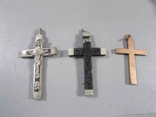 ASSORTED CROSSES - PENDANTS, WALL HANGING, KEYCHAIN & MORE