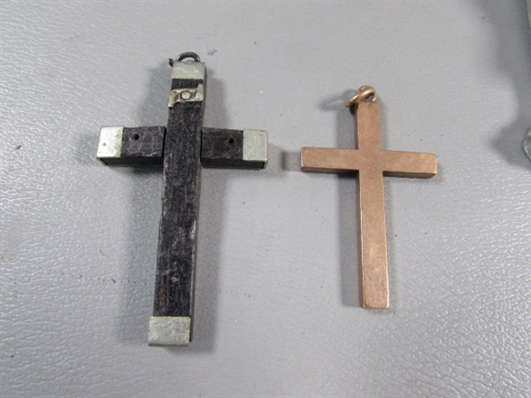 ASSORTED CROSSES - PENDANTS, WALL HANGING, KEYCHAIN & MORE