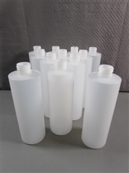 12 NEW HDPE 16 OZ PLASTIC BOTTLES