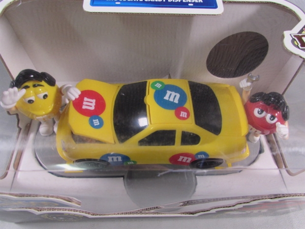 NEW UNDER THE HOOD RACE CAR M&M CANDY DISPENSER