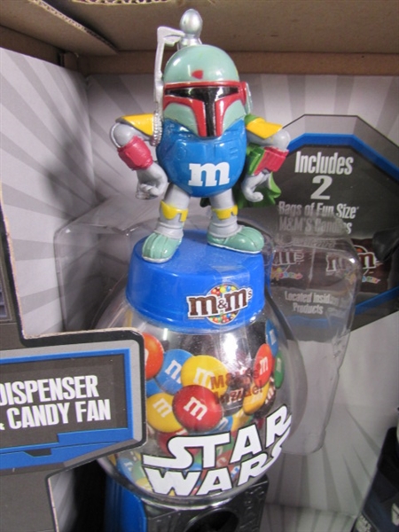 2 STAR WARS/M&M GIFT PACKS - CANDY DISPENSERS & FAN