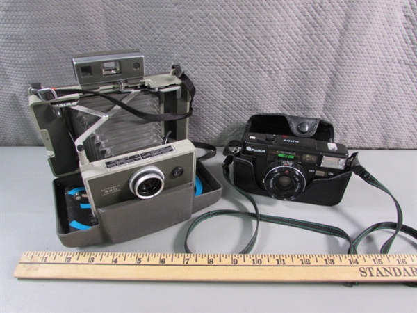 VINTAGE CAMERAS - POLAROID & 35mm FUJICA - UNTESTED