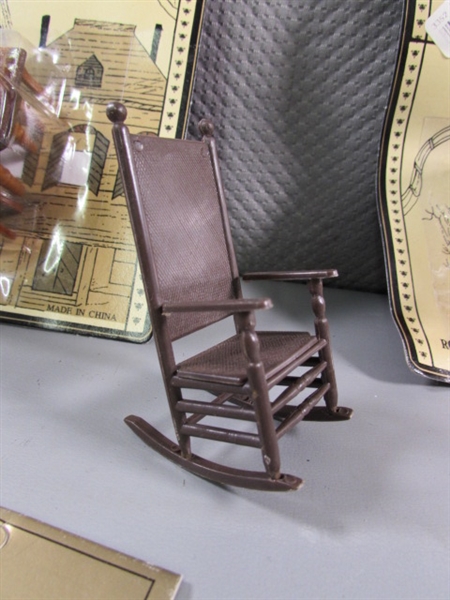 MINIATURE DOLLHOUSE FURNITURE & ACCESSORIES - MOST ARE NEW IN PACKAGE