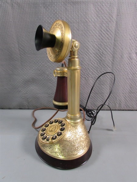 150 YEAR ALEXANDER GRAHAM BELL COMMEMORATIVE CANDLESTICK PHONE - UNTESTED