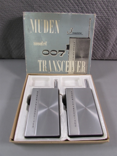 VINTAGE MUDEN 007 TRANSCEIVERS (WALKIE-TALKIES) UNTESTED