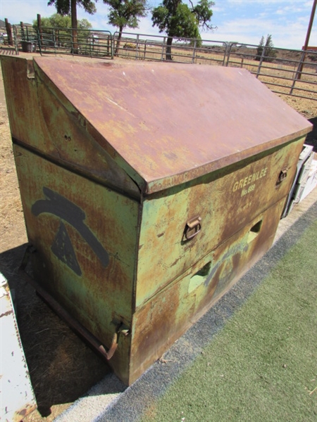 LARGE GREENLEE METAL TOOL/STORAGE BOX