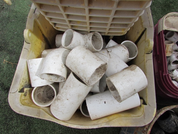 LOTS OF PVC PLUMBING SUPPLIES & BUCKETS