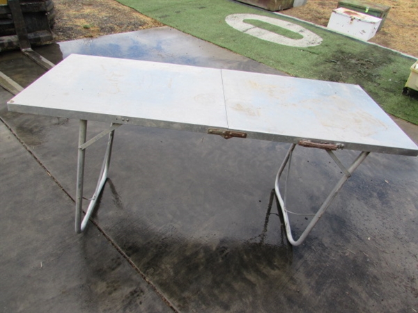 FOLDING CAMP CHAIRS & TABLE - NEED CLEANING