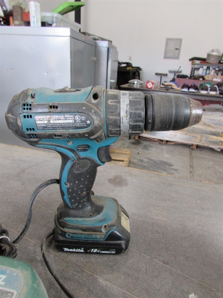 MAKITA 18V DRILL DRIVERS W/BATTERIES & CHARGERS - WORKS