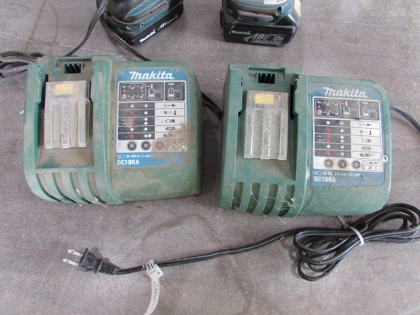 MAKITA 18V DRILL DRIVERS W/BATTERIES & CHARGERS - WORKS