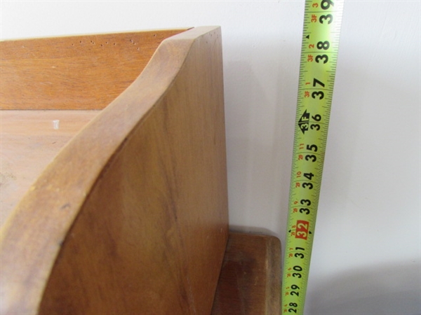 PAIR OF WOODEN DESKS W/KEYBOARD DRAWERS