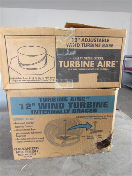 12 WIND TURBINE & BASE - NEW