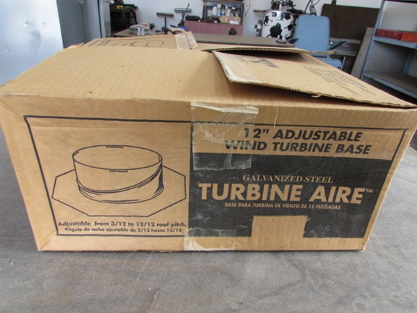 12 WIND TURBINE & BASE - NEW