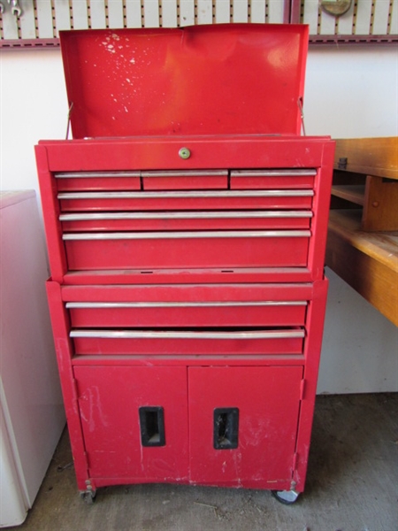 SMALL 2 PIECE TOOL CHEST W/TOOLS