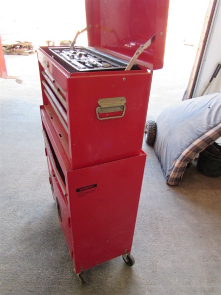 SMALL 2 PIECE TOOL CHEST W/TOOLS