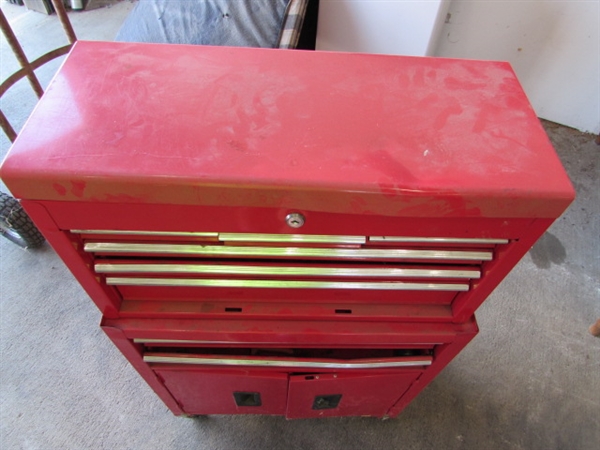 SMALL 2 PIECE TOOL CHEST W/TOOLS