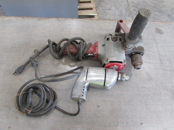 3/8 CRAFTSMAN INDUSTRIAL DRILL & MILWAUKEE HOLE HAWG