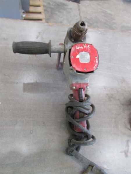 3/8 CRAFTSMAN INDUSTRIAL DRILL & MILWAUKEE HOLE HAWG