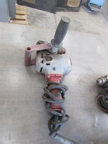 3/8 CRAFTSMAN INDUSTRIAL DRILL & MILWAUKEE HOLE HAWG