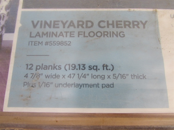 VINEYARD CHERRY VINYL LAMINATE FLOORING