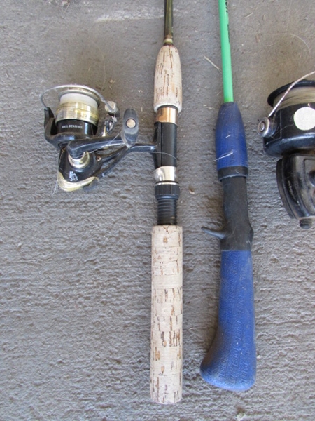 FISHING POLES, REELS, NETS & TACKLE