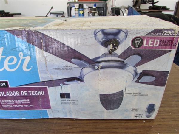 NIB HUNTER CEILING FAN W/LIGHT