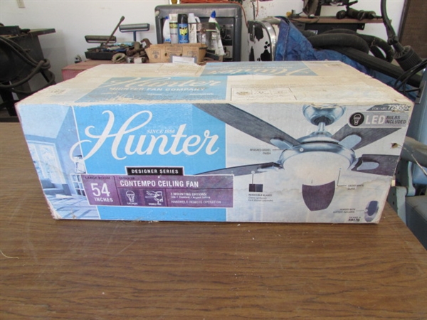 NIB HUNTER CEILING FAN W/LIGHT