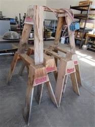 5 WOODEN SAWHORSES