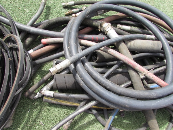 ASSORTED HYDRAULIC HOSES & BELTS