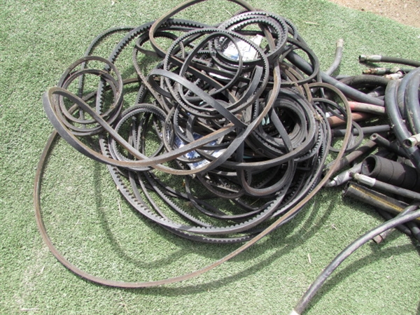 ASSORTED HYDRAULIC HOSES & BELTS