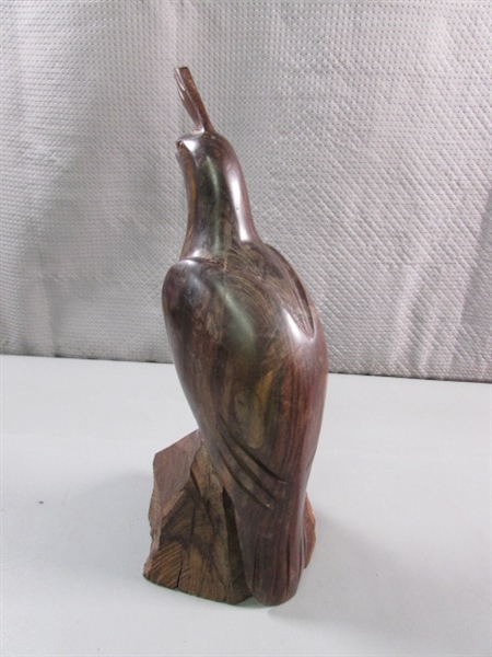 11 CARVED WOOD QUAIL