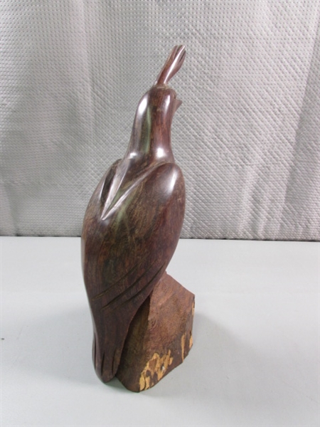 11 CARVED WOOD QUAIL