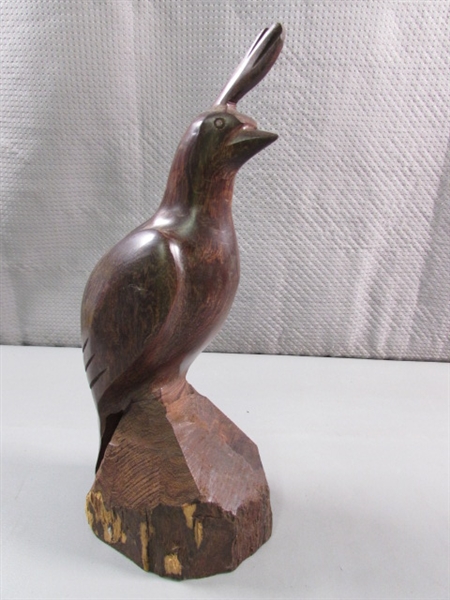 11 CARVED WOOD QUAIL