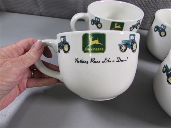 JOHN DEERE TRACTOR SOUP BOWLS & COFFEE MUG