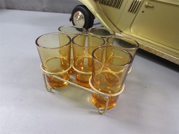 VINTAGE AUTO MUSICAL LIQUOR DECANTERS